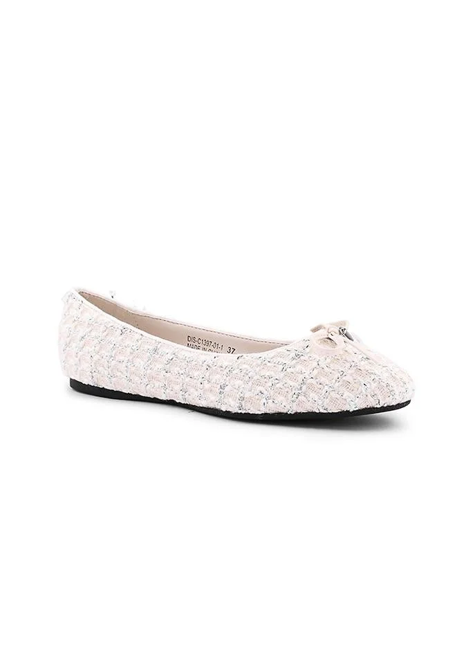 كابلي أحذية مسطحة نسائية سهلة الارتداء بتفاصيل فيونكة